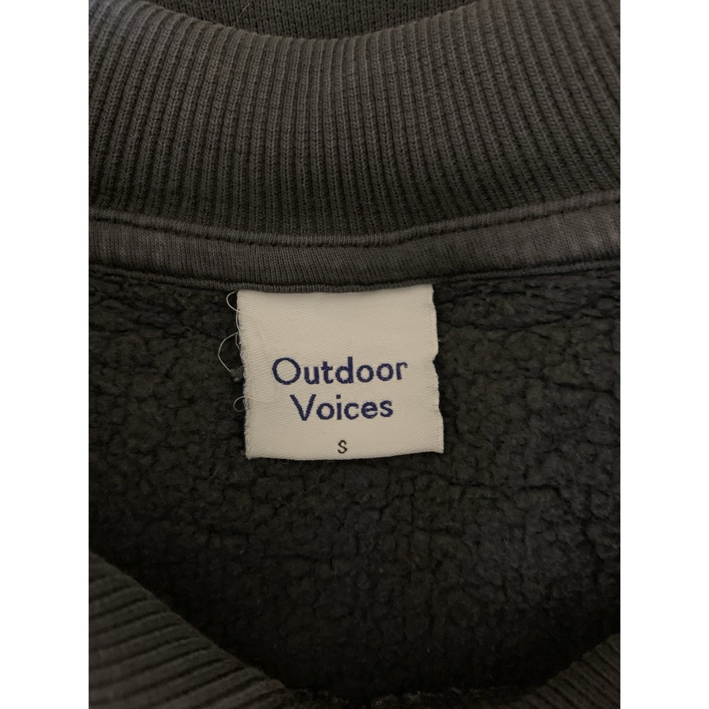 Outdoor Voices Charcoal Gray Quarter Zip Oversized Pullover Sweatshirt Small - Picture 4 of 5